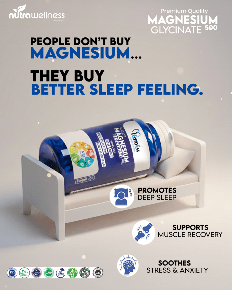 Magnesium Glycinate (500mg) | MAGLYT - NutraWellness