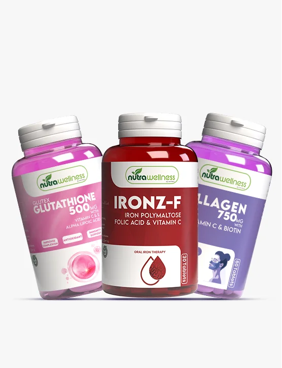Beauty Bundle 1 GLUTEX + 1 CALAC + 1 IRONZ-F