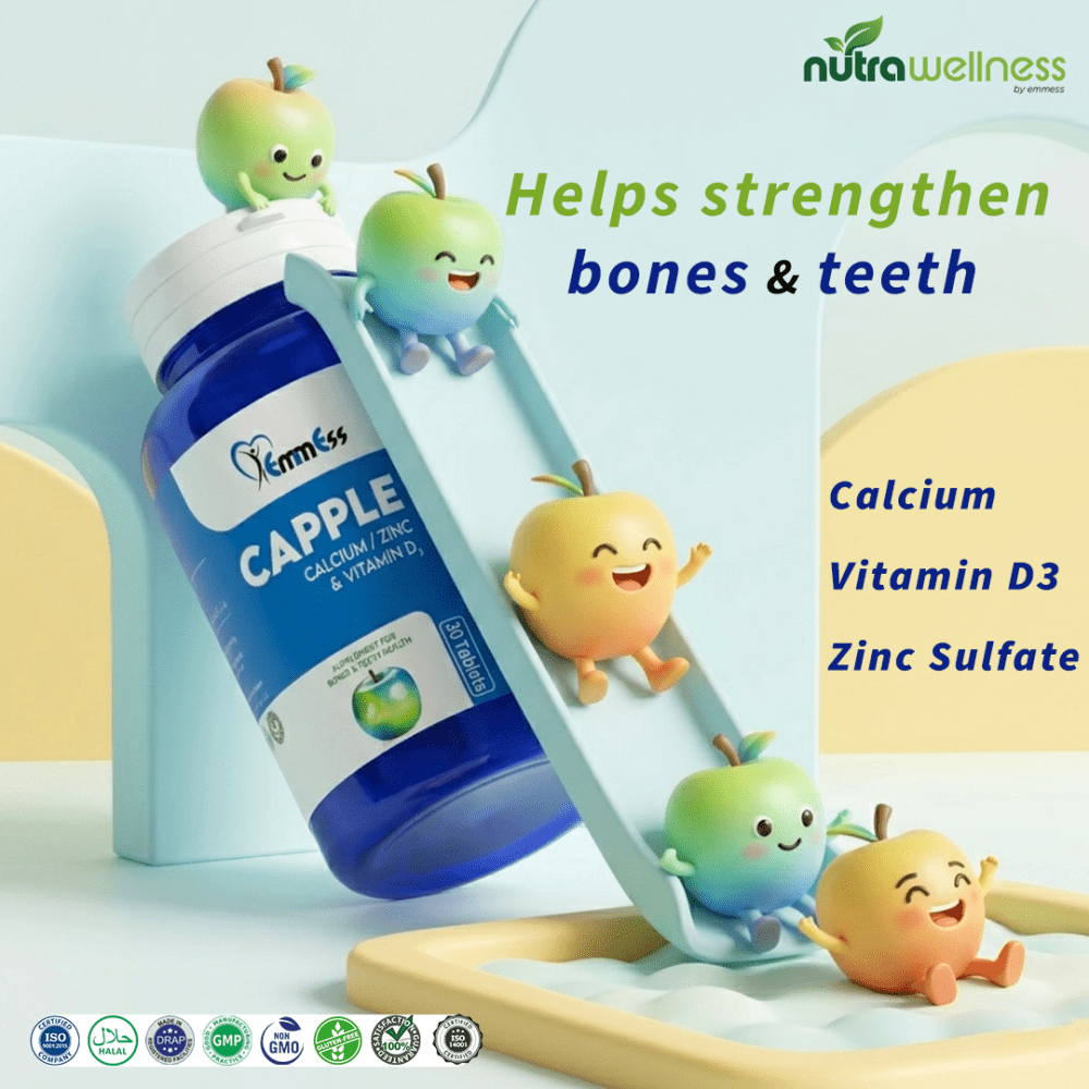 CAPPLE | Supports Bones, Teeth & Structural Growth (Flavoured) - NutraWellness