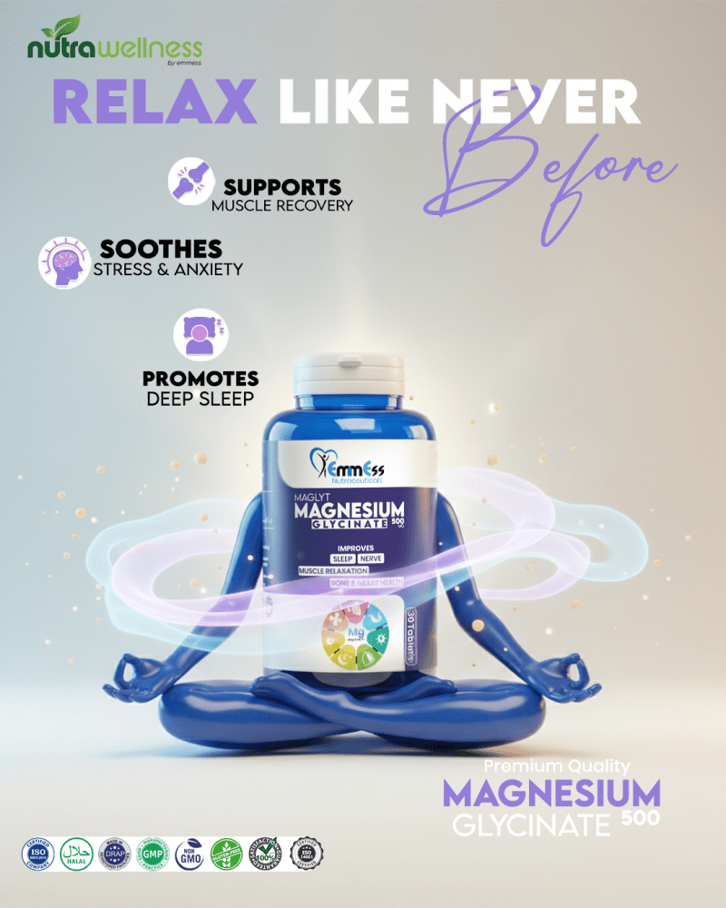Magnesium Glycinate (500mg) | MAGLYT - NutraWellness