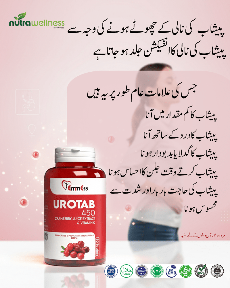 UROTAB | Maximum Support for Urinary Tract Health (UTI's) - NutraWellness